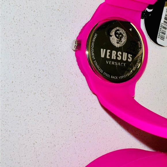 43MM HOT PINK VERSUS VERSACE STAINLESS STEEL SILICONE WATCH - Picture 3 of 4